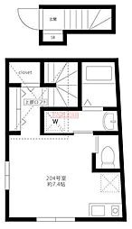 リステラス新宿 ワンルームの間取図画像