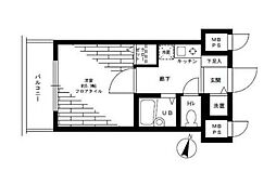 ステージファースト目白 1Kの間取図画像