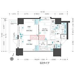 フェニックス板橋大山 2Kの間取図画像