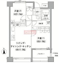 エーデル練馬 2LDKの間取図画像