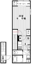 インフィニティパレス 1Kの間取図画像