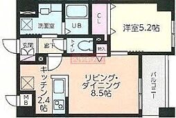 メゾン・プティシエル 1LDKの間取図画像