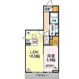 ソレイユ 1LDKの間取図画像