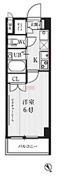 HF武蔵小山レジデンス 1Kの間取図画像