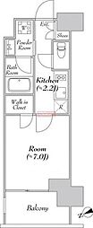 カナルフロント芝浦 1Kの間取図画像