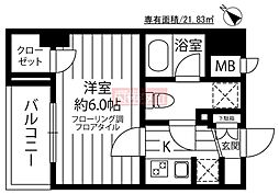エクシム西巣鴨 1Kの間取図画像