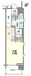 クリオ五反田 ワンルームの間取図画像