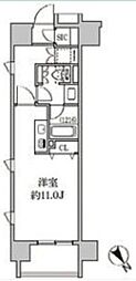 クリオ五反田 ワンルームの間取図画像