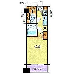 トーシンフェニックス五反田 1Kの間取図画像