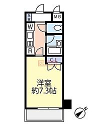 グランヴァン上板橋 1Kの間取図画像