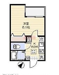 都営三田線 千石駅 徒歩4分の賃貸アパート 1階1Kの間取り