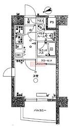 スカイコート池袋西壱番館 8階1Kの間取り