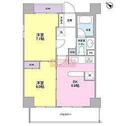 プロスペクト西巣鴨 2階2DKの間取り