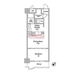 エル・グランピア 2階1LDKの間取り