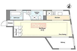 Ｔｒｅｆｏｒｍ 3階ワンルームの間取り