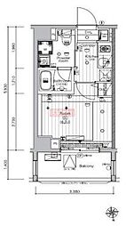 SYFORMEGAKUSHUINSHITA 1Kの間取図画像