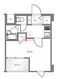 スカイコート豊島南長崎 1Kの間取図画像