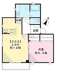 ポルトフィーノ 1LDKの間取図画像