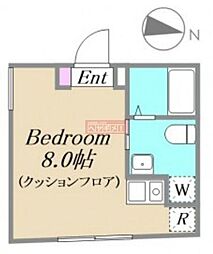 CASA OTSUKA ワンルームの間取図画像