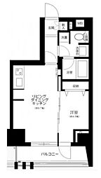 シティインデックス池袋 1LDKの間取図画像