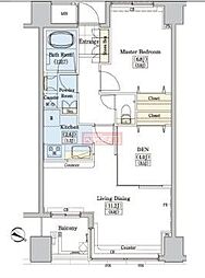 レジディアタワー上池袋タワーサイド 1SLDKの間取図画像