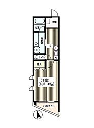 フレール南長崎 1Kの間取図画像