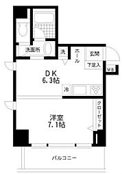フルグラール池袋 1DKの間取図画像