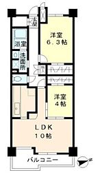 グリーンヒルズ目白 2LDKの間取図画像