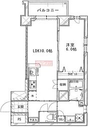 フォルビート大塚 1LDKの間取図画像