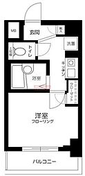 プレール代々木公園 1Kの間取図画像