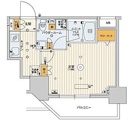 SKYCOURT板橋大山 1Kの間取図画像