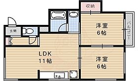 サンライズ宝塚  ｜ 兵庫県宝塚市梅野町（賃貸マンション2LDK・2階・46.42㎡） その2