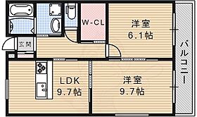 ガーデンハイツ御殿山 102 ｜ 兵庫県宝塚市御殿山２丁目（賃貸アパート2LDK・1階・64.51㎡） その2