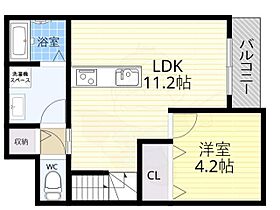 兵庫県宝塚市野上１丁目（賃貸アパート1LDK・2階・34.17㎡） その2