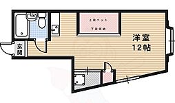 ステップインウエスト ワンルームの間取図画像