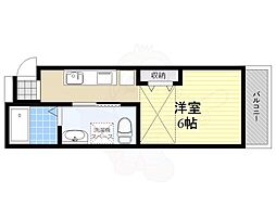 レオパレス清荒神LA1 1Kの間取図画像