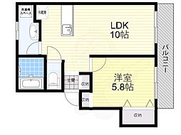 ハイツ77 1LDKの間取図画像