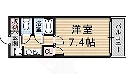 シティハウス仁川2 1Kの間取図画像