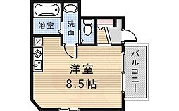 シティハウス高司 ワンルームの間取図画像