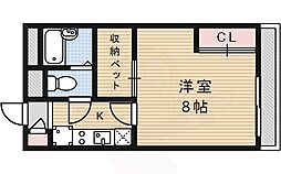 レオパレスプレリュード 1Kの間取図画像