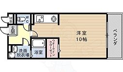 ボヌビー宝塚 ワンルームの間取図画像