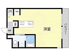 ヴィラミナミ2 ワンルームの間取図画像