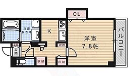 ラウレア 1Kの間取図画像