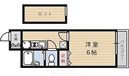 レオパレスアクティ2 1Kの間取図画像