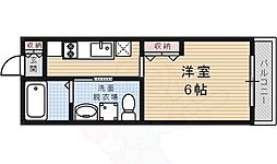 レオパレス清荒神LA1 1Kの間取図画像