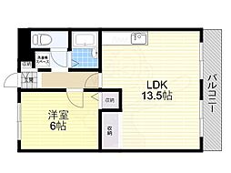 ファミーユ宝塚 1LDKの間取図画像