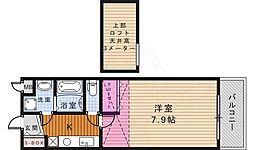 タウンコート 1Kの間取図画像