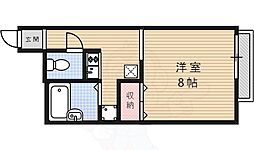レオパレス野上 1Kの間取図画像