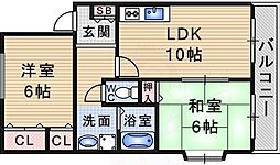 イーストハウス 2LDKの間取図画像