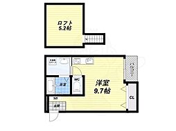 WINDBELL高司 ワンルームの間取図画像